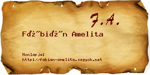Fábián Amelita névjegykártya