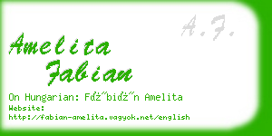 amelita fabian business card
